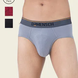 DAMENSCH Men Pack Of 3 Deodorizing Anti Bacterial Briefs DAM-CTS-B-IRB-DRG-SWB-PACK-3-MIX-picture-22
