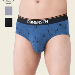 DAMENSCH Men Pack Of 3 Deodorizing Basic Briefs DAM-CTM-B-MRB-SWB-DRG-picture-24