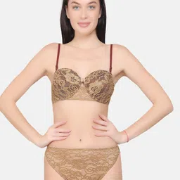 CURWISH Floral Self-Design Mid-Rise Bikini Brief-15