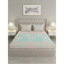 RAYMOND HOME Elevate Collection King 144TC Bedsheet with Pillow Cover Peach & Orange-picture-47