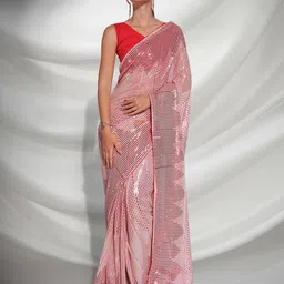 Kalista Embellished Sequinned Pure Georgette Saree-picture-8