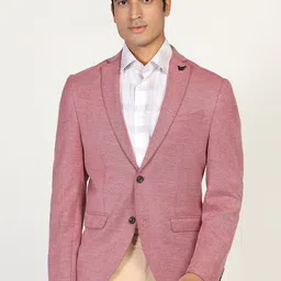 Blackberrys Men Pure Cotton Single-Breasted Slim-Fit Blazers-picture-11