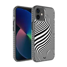 DailyObjects Black & White Printed iPhone 12 Back Case-1