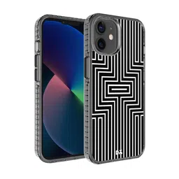 DailyObjects Black & White Maze Printed iPhone 12 Mini Back Case-46