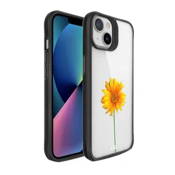 DailyObjects Black Sunflower Printed iPhone 13 Mini Back Case-21