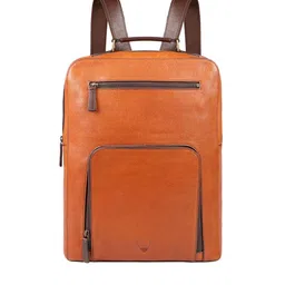 Hidesign Women Tan & Brown Textured Backpack-image-41