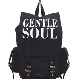 The House of Tara Unisex Typography Cotton Canvas Water Resistant Backpack - 23 Litres-21