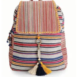 The House of Tara Women Tasselled Backpack-15