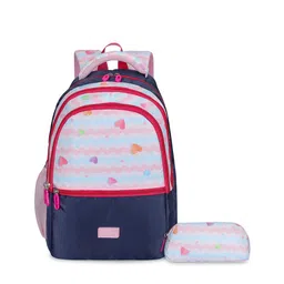 THE CLOWNFISH Kids Graphic Printed Backpack with Zip Pouch-6