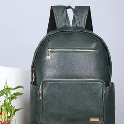 Teakwood Women Textured Leather Backpack-image-34
