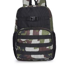 THE CLOWNFISH Unisex Green & Black Graphic Backpack-25