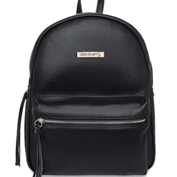 DressBerry Black PU Backpack Up to 15 inch-27