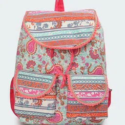 max Girls Floral Printed Backpack-55