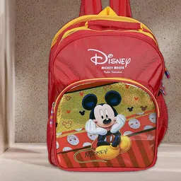 Kuber Industries Kids Mickey Printed School Backpack-52