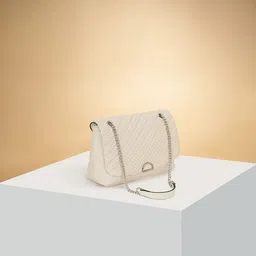 Forever Glam by Pantaloons Colourblocked PU Structured Hobo Bag with Bow Detail-46
