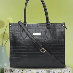 Mast & Harbour Animal Textured Structured Tote Bag-15