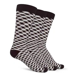 TalkingSox Unisex Pack of 3 Patterned Calf-Length Moisture Wicking Bamboo Socks-12
