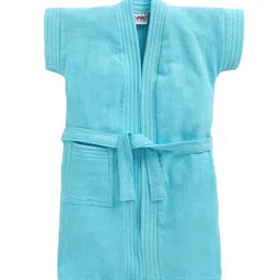 BUMZEE Boys Blue Solid Bath Robe-picture-57