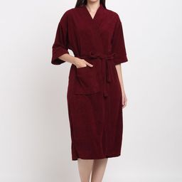 Creeva Belted Terry Bath Robe-image-65