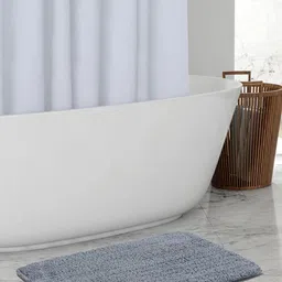 OBSESSIONS Grey Solid 2000 GSM Anti-Skid Bath Rugs-24