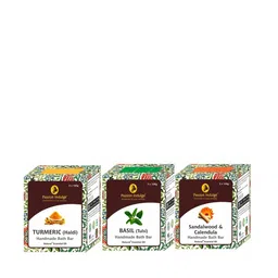 Passion Indulge Set Of 3 Natural Bath Bar Soap - Sandalwood + Basil + Turmeric - 100g each-image-50