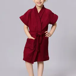 HotGown Girls Short Sleeved Belted Bath Robe-picture-24
