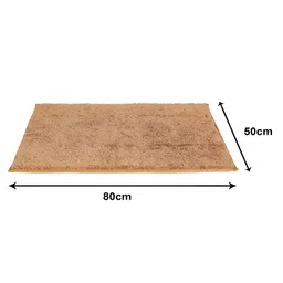 Aura Bano Beige Anti Skid Rectangular Microfiber Bath Rug-image-71