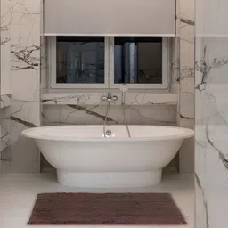 Aura Brown 2Pcs Textured 110 GSM Non Slip Bath Rugs-image-55