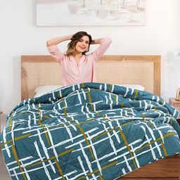 Supreme Home Collective Grey Geometric AC Room 300 GSM Double Bed Comforter-image-15