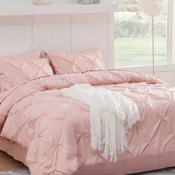 THE WHITE MOSS Rose Gold Microfiber Mild Winter 150 GSM Double Bed Comforter-image-5