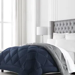 RF RELAXFEEL Grey & Blue Heavy Winter 233 GSM Single Bed Comforter-image-16