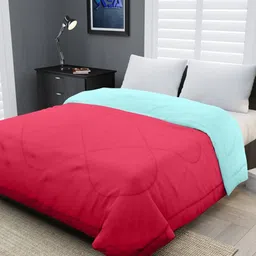 RF RELAXFEEL Blue & Pink Checked Heavy Winter 233 GSM Double Bed Quilt-image-51