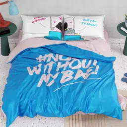 QuirkLoom Binge Watching Printed Sateen Double Bedding Set-picture-31