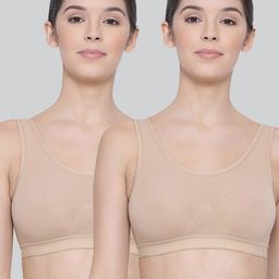 LYRA Pack Of 2 Combed Cotton Sweat Absorbent Stretchable Sports Bra-picture-36