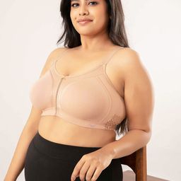 Nykd Plus Size Seamless Full Support M-Frame Cotton Full Coverage Bra - NYB101-57