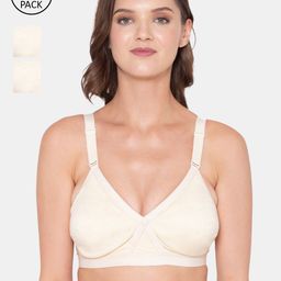 Souminie Pack of 3 Beige Cotton Seamless Bra SS-905-SK-3PC-image-83