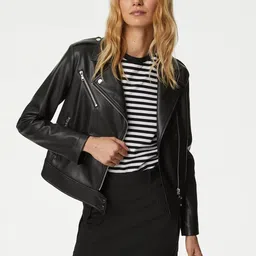 Marks & Spencer Lapel Collar Lightweight Biker Jacket-picture-49