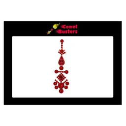 Comet Busters Maroon Stone-Studded Reusable Bindi image 1