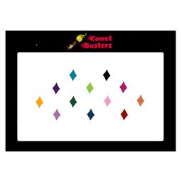 Comet Busters 12 Pcs Reusable Designer Bindis - Multicoloured-55