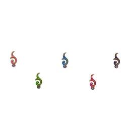 Comet Busters 5 Pcs Embellished Reusable Designer Bindis - Multicoloured-34