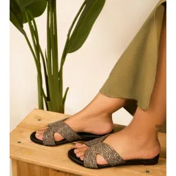 Heel Your Sole Dazzle Embellished Flats-Black-picture-16