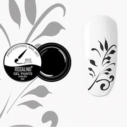 ROSALIND Soak-Off UV-LED Semi-Permanent Nail Art Gel Paint - Black 802-56