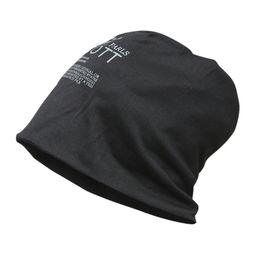 iSWEVEN Typography Printed Slouchy Beanie-9