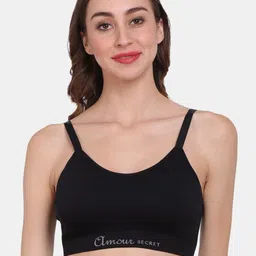 Amour Secret Black Removable Lightly Padded Sports Bra-image-21