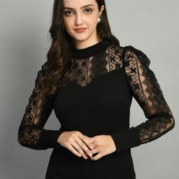 IUGA High Neck Net Sleeves Top-picture-23