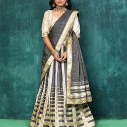 elora Foil Print Ready to Wear Lehenga & Unstitched Blouse With Dupatta-picture-24