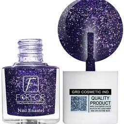 FORFOR High Shine Set Of 4 Glitter Nail Polish-5ml Each-Royal Blue-Turquoise-Lavender-Pink-image-45