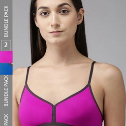 AROUSY Pack of 2 Full Coverage Seamless Cotton Bra-36