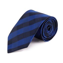 PELUCHE Men Blue & Black Striped Broad Tie-image-96