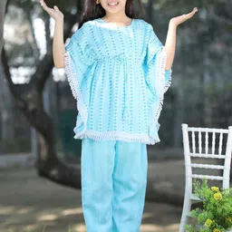 Cutiekins Girls Striped Kaftan Kurta with Palazzos-picture-12